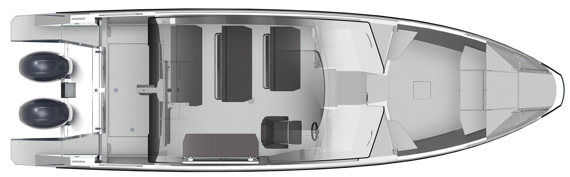 Phantom Cabin Adventure aluminium boat layout