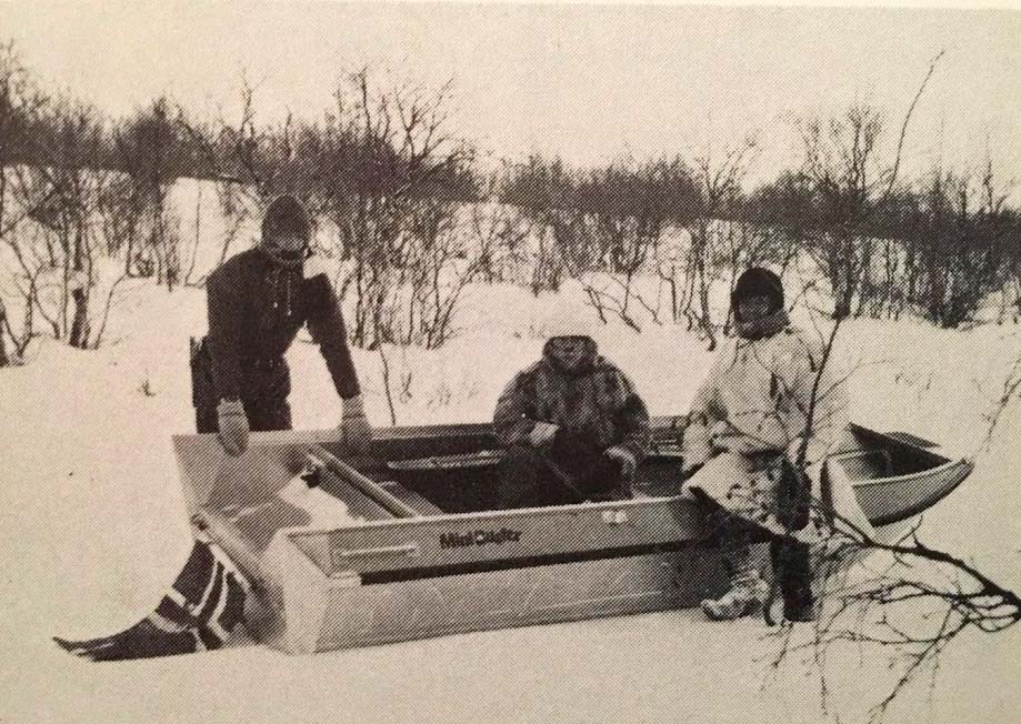 Mini Buster lumessa Norjan tuntureilla vuonna 1979