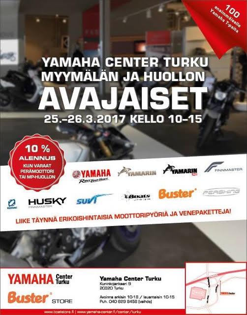 Yamaha Center Turku, myymälän ja huollon avajaiset 25.–26.3.