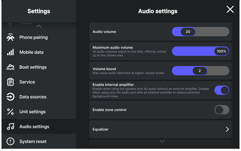 New Buster Q audio settings