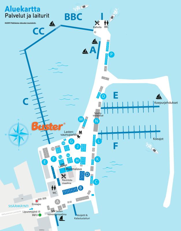 Aluekartta Helsingin Uiva venenäyttely Uiva Flytande 2025