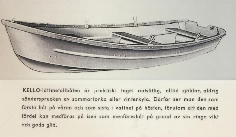 Kello familjeroddbåten reklam från 1950-talet 